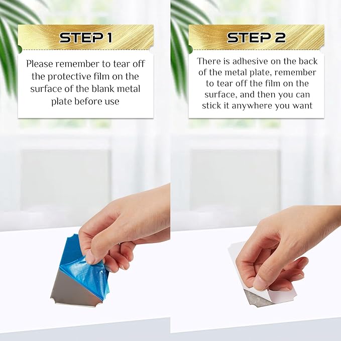 Therwen 30 Pcs Name Plates Laser Engraved Brushed Stainless Steel Plate Personalized Plaque Blank Custom Name Tag Frame Label with Adhesive Backing(Silver Notched Corner,4''x 2'')