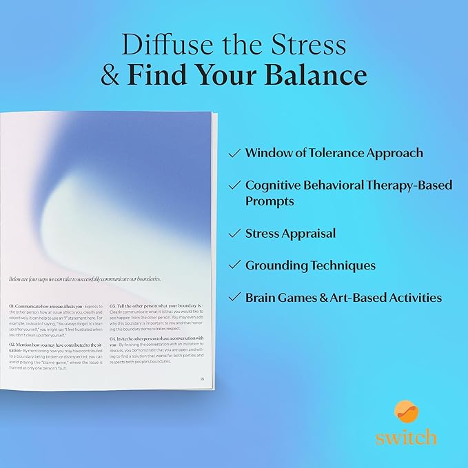 Switch Research Calm Planners Bundle - Psychologist-Developed Undated Goals Planner - 3 Self Care Planners to Banish Stress & Find Your Calm - Daily Planner With Prompts & Proven Techniques for