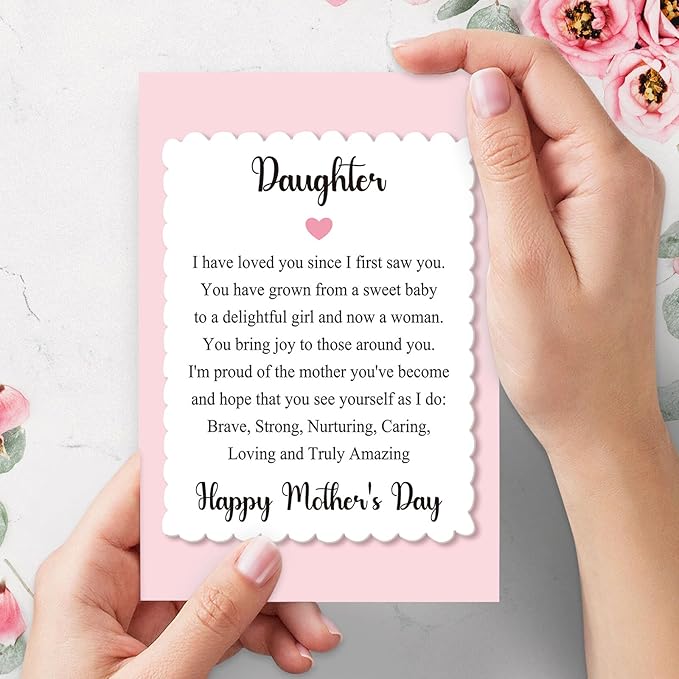 Sweet Mother’s Day Card for Daughter, 1st Mothers Day Card for Her, Poem Mothers Day Card, New Mom Card, Funny Mothers Day Gift from Mom Dad