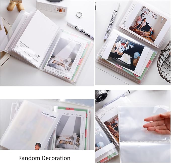 Doraking A6 Storage Folder, Sticker Collecting Album Organization Sheets Book Accessories for Labels Storage Planner Stickers Organizers Collector Recipe Cards Back to School Gifts