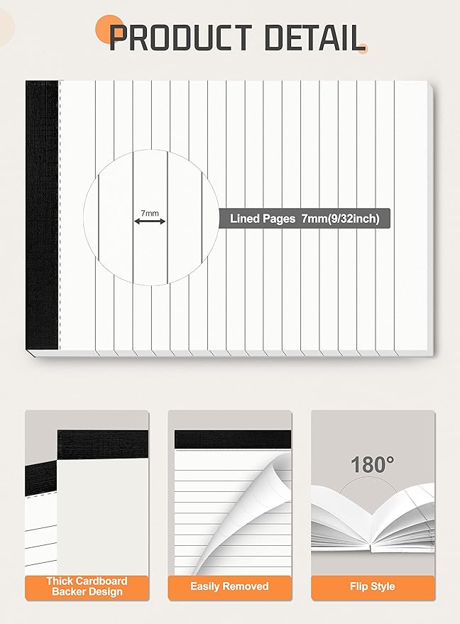 Small Notepads 4x6 for Office 6 Pack Pocket Note Pads 4x6 for Reminders and Notes Writing Pads of Work Memo Pads Lined Paper for Home Note Pads for Household to Do List Scratch Pads 30 Sheets Each