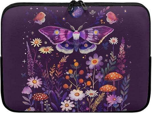 Butterfly Flower Laptop Protective Sleeve for Women Teen Girls 10 inch Laptop Covers with Large Capacity Lap Top Case Lightweight Computer Sleeve Bag Suitable Gifts for Holidays