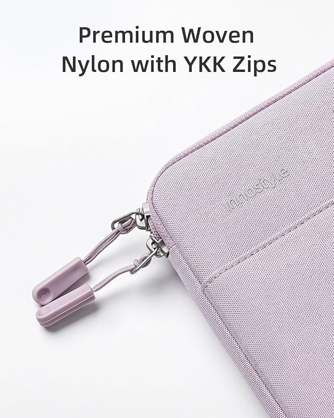 Protective 16 Inch Laptop Sleeve for 15 16 MacBook Air/Pro, 15.6 16 HP Dell Lenovo Asus Notebook - Shockproof, Water-Resistant with Accessory Pocket (Purple, 16 inch)