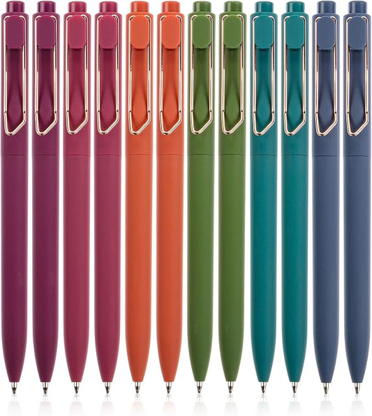 Mr. Pen- Ballpoint Pens, 12 Pack, Vintage Color Barrels, Black Ink, Cute Ballpoint Pens Black Ink, Cute Pens for Journaling, Aesthetic Pens, Ball Point Pens Black, Pens Ballpoint Smooth Writing Pens