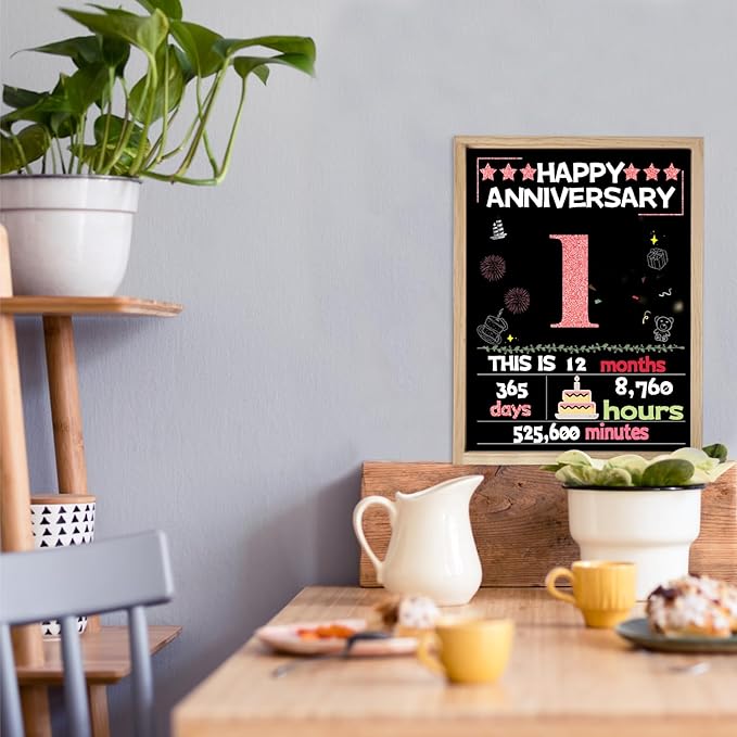 Joycard 1th Anniversary Card for Women, Paper Wedding Card for Wife, Sweet Marriage Decorations Gifts for Couple, Perfect for Her on Anniversary Day, Back in 2024