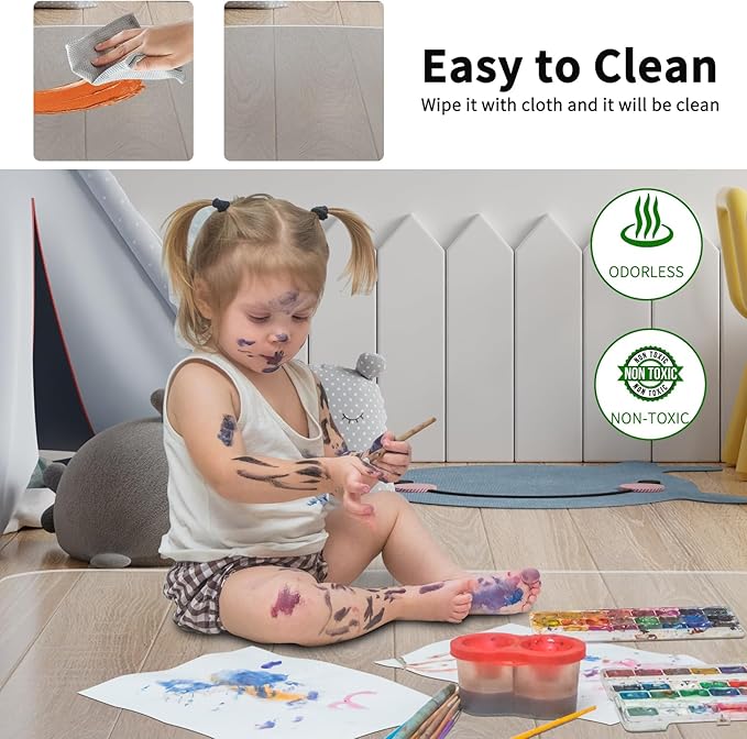 WASJOYE Office Chair Mat for Hard Floor, 36 x 48 in Transparent Hard Floor Protector Cover Home Floor Mat for Computer Desk Rolling Chair