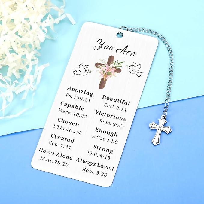 Christian Gifts for Women Faith Confirmation Gifts for Teen Girls Stocking Stuffers Christmas Gifts Bible Accessories Bookmark Faith Based Spiritual Gift for Women Sponsor First Communion Baptism Gift