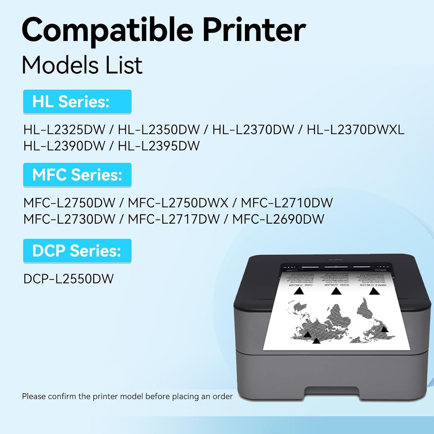 LEMERO UEXPECT TN760 Toner Compatible for Brother Printer Replacement for Brother TN760 TN-730/TN-760 TN730 High Yield for MFC-L2710DW MFC-L2717DW HL-L2350DW HL-L2395DW DCP-L2550DW Printer, 4 Pack