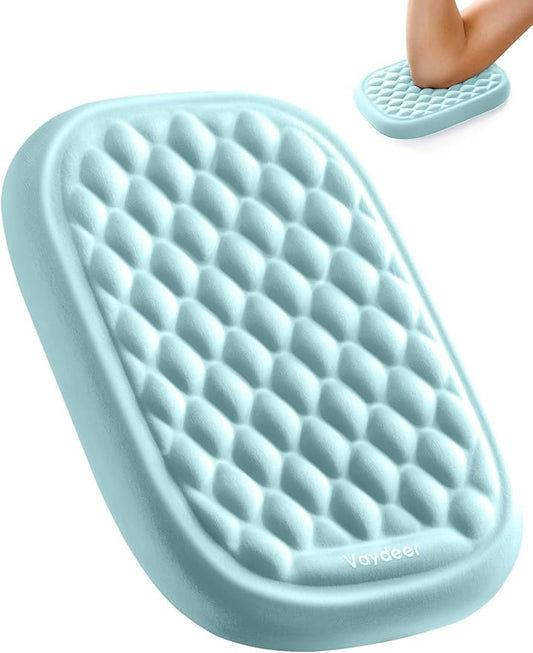 [Upgraded Larger and Thicker]Vaydeer Elbow Rest Pad, Desk Wrist Rest Memory Foam Armrest, Ergonomic Mouse Cushion Support, Wrist Pain Relief for Computer Laptop Working Typing Gaming Office-Light Cyan