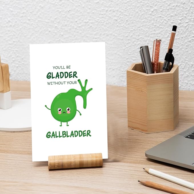 Gallbladder Removal Get Well Soon Card, Funny Sympathy Gift for Gallstones Patient, Unique Empathy Card for Him Friend Husband