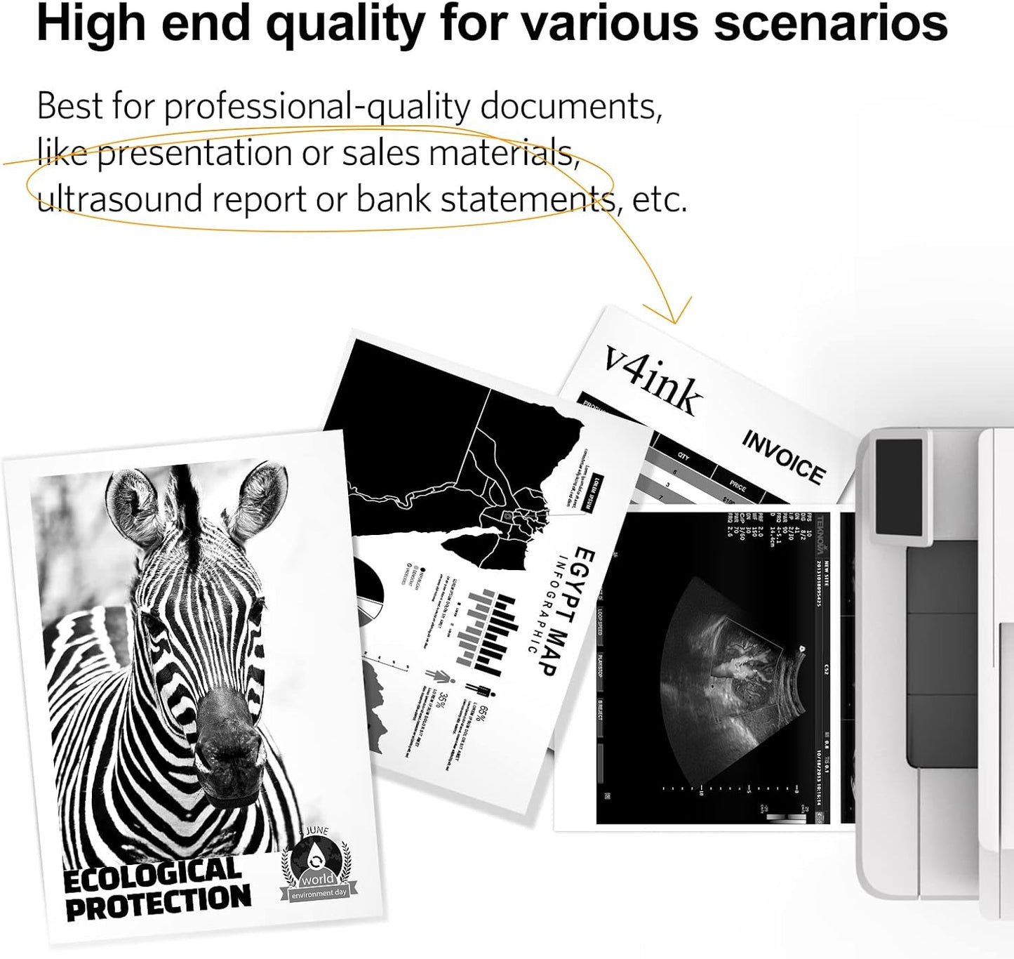 v4ink 4PK Compatible TN760 Toner Replacement for Brother TN760 TN-760 TN730 TN770 Toner Cartridge for Brother HL-L2350DW HL-L2390DW HL-L2395DW HL-L2370DW MFC-L2710DW MFC-L2750DW DCP-L2550DW Printer