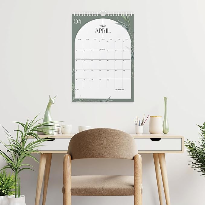 Calendar 2025 - Vertical 11x17 2025 Wall Calendar Runs Until June 2026 - Easy Planning with the Aesthetic Wall Calendar 2025-2026 Monthly - Karto - Boho Greenery