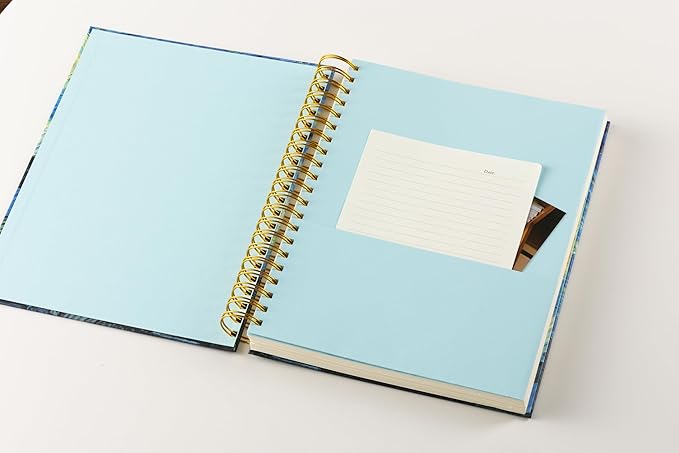 300 Pages Journal 100GSM Pages 3 Pockets Thick Superhard Cover Spiral Notebook for Women 8.5x11 Spiral Journal for Women Large Notebook for Women Cute Notebook Floral Journal Gift