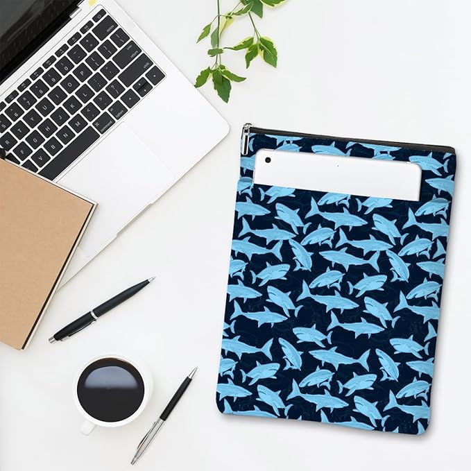 Shark Book Sleeve Book Cover Cute Shark Gifts for Women Friendship Bookish Gifts Books Protector Pouch for Teen Girls Sister Bestie BFF Christmas Birthday Graduation Book Club Gift