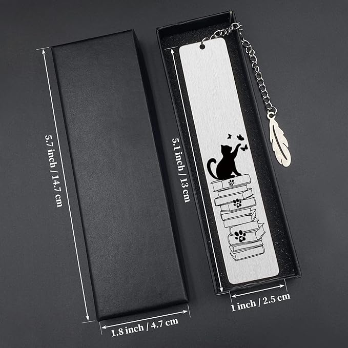 Paw Cat Footprints Cat Book Markers Bookmark,Cat Book Markers for Women Funny Bookmarks for Students Teachers School Home Office Supplies,Cat Lover Girl Friends Sister Female Gifts JCH9
