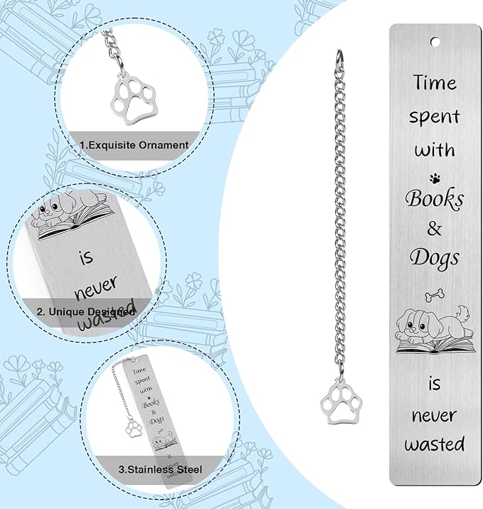 Bookmark Funny Dog Gift - Dog Mom Gifts Dog Lovers Gifts for Women Men Cool Gift for Dog Owner Dog Themed Gifts for Pet Owners Unique Birthday Thanksgiving Christmas Valentine Day Gifts