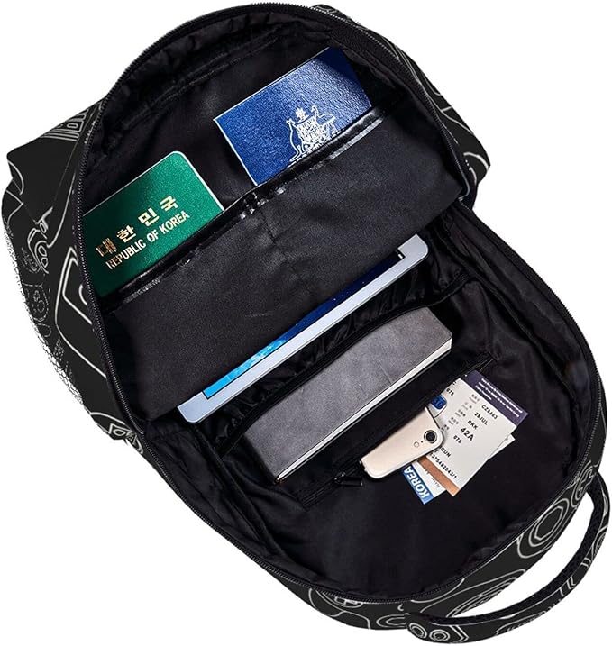 Fiokroo Video Game Controller Black Background Backpack School Bag For Students Teens Men Women Gaming Gadgets Laptop Backpacks Travel Daypack Bag With Multiple Pockets