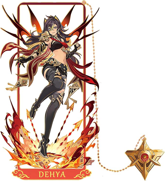 Dehya with Chain Original Genshin Impact Metal Bookmark - Collect All Your Favorite Characters!