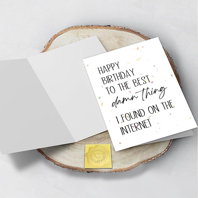 Funny Birthday Card for Husband Boyfriend, Dirt Birthday Card for Him, Happy Birthday to the Best Damn Thing I Found on the Internet