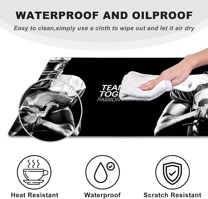 Desk Mat Large Office Desk Pad, Large Mouse Pad, Gaming Mouse Pad, 31.5" x 15.7" Large Keyboard Mousepad with Non-Slip Waterproof Rubber Base for Computers Laptop Desk Home Office Accessories