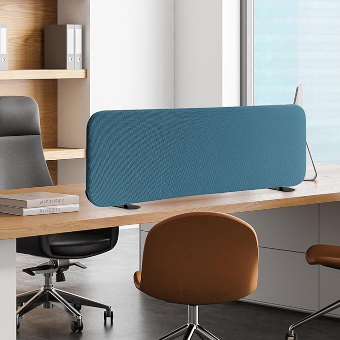 Desk Dividers, Desk Privacy Panel Shield Board for Student, Office, Classroom, Home, Free Standing Scratch Resistance, 48"x18", Sapphire