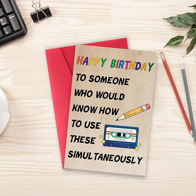 Funny Birthday Card for Men Women, Unique Birthday Gifts Cards for Old Man Woman, Bday Ideas for Dad, Mom,Grandma,Grandpa