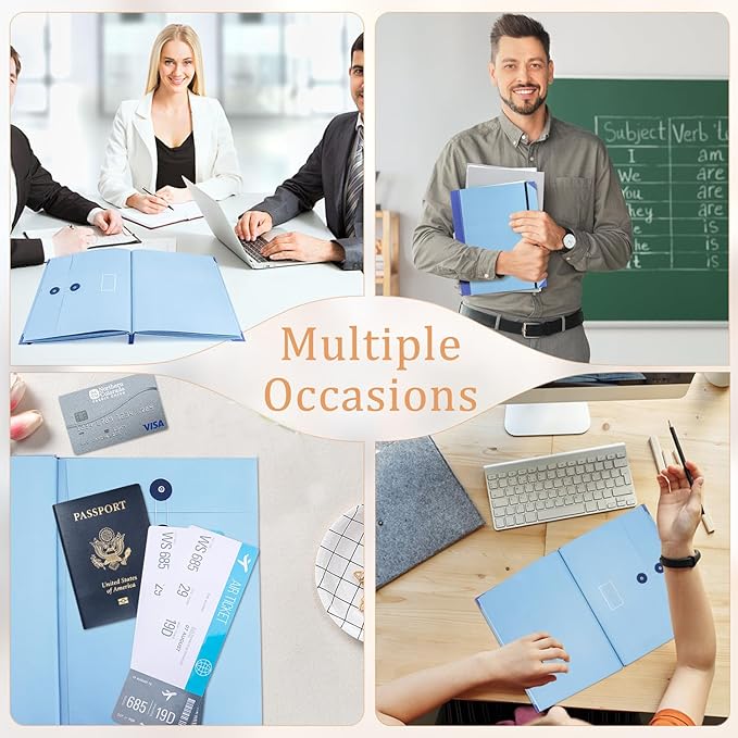 in Case I Go Missing Binder,The Folio Document Organizer,Lifebook Document Organizer with Labels,Suitable for Important Document,Emergency Binder,Life Binder,Passports,and Letters(Blue)