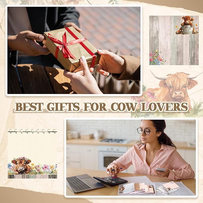 9 Pads Cute Sticky Notes Cartoon Animal Self Stick Notepads 3x3 Inches Notes Adhesive Memo Pad Office Decor Gifts for Students School Office Meeting (Highland Cow)