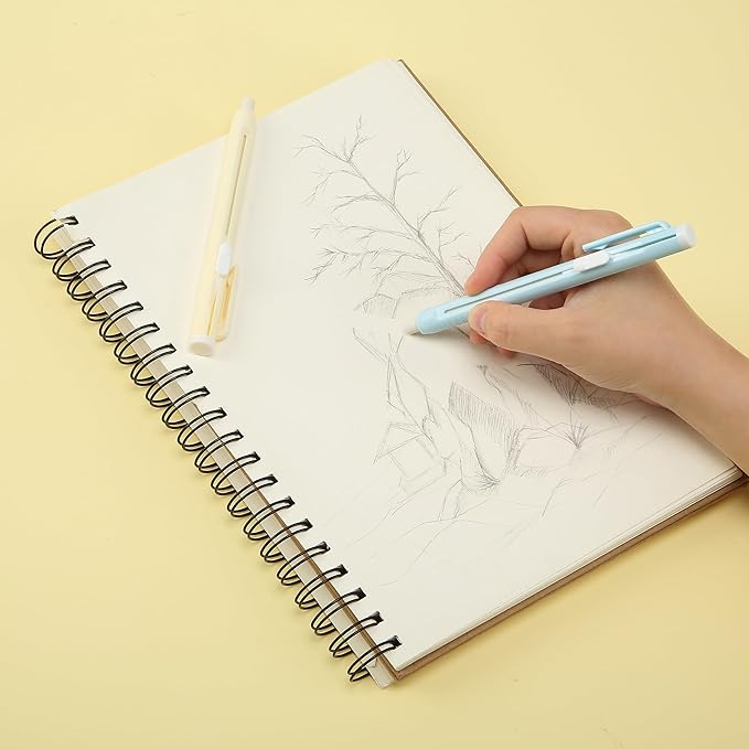 Mr. Pen- Retractable Mechanical Eraser Pen, Pack of 24, Blue & Pink Barrels with White Erasers, Pencil Eraser for Pencils, Retractable Eraser Pen, Eraser for Artists, Eraser for Pens