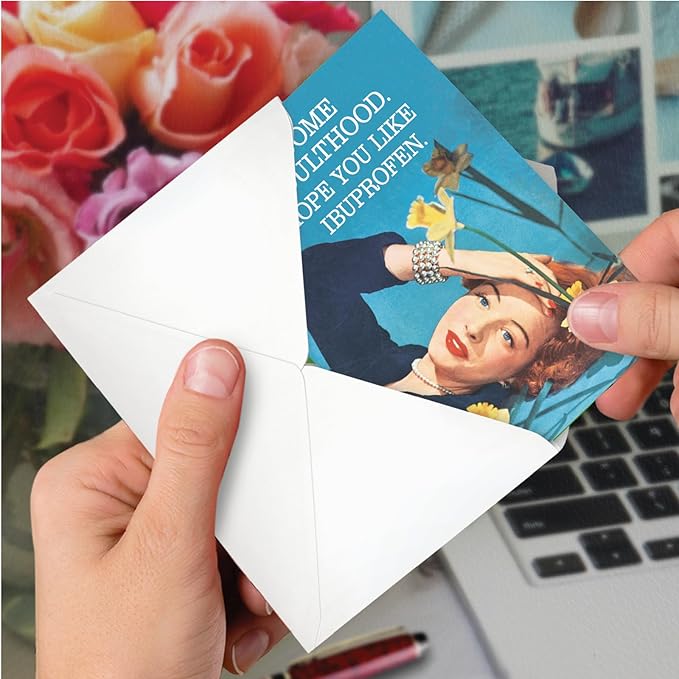 NobleWorks Funny Birthday Greeting Card with 5 x 7 Inch Envelope (1 Card) Welcome To Adulthood C7878BDG