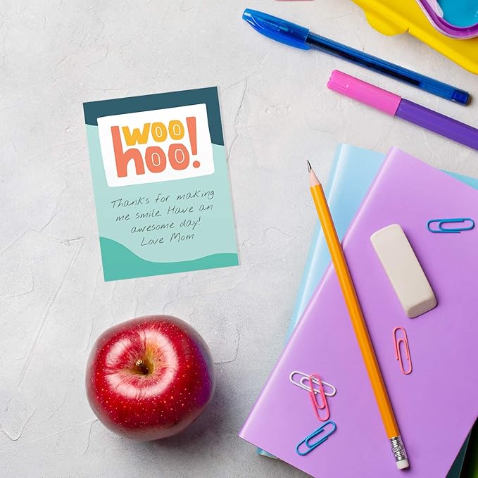 Modern Appreciation Sticky Note Assortment / 3" x 4" Repositionable Sticky Note Set/Set of 6 Colorful Encouragement Pads/Made in The USA