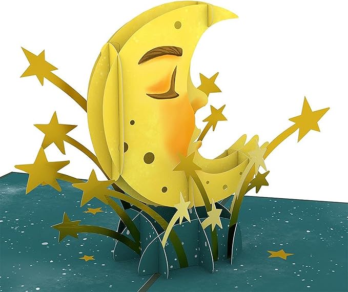 Lovepop Everyday Pop-Up Card for Her, Him, Girls, Boys - 3D Love Greeting Cards - Love You to the Moon - 5" x 7" - Blank Note Card & Envelope Included