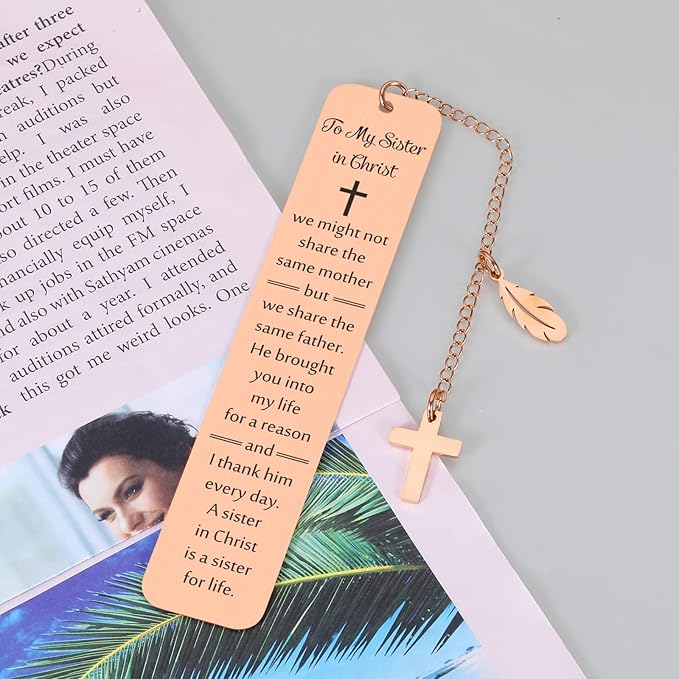 Sisters in Christ Gifts for Women, Religious Birthday Gifts for Women, Secret Sister Gifts for Women Christian, Christian Gifts for Female Friendship, Religious Sister Bookmark, Faith Based Gifts