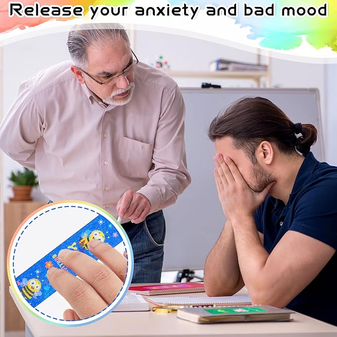 36 Pieces Anxiety Sensory Stickers Cute Fidget Textured Strips Toys Anti Stress Tactile Rough Sensory Calm Textured Strips Adhesives Anxiety Relief for Adults Teens Desk Classroom (Animal Style)