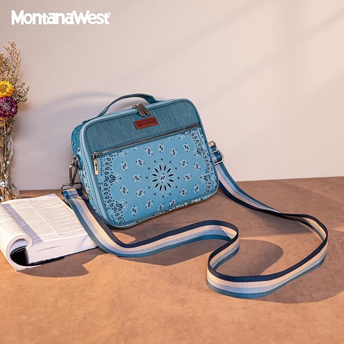 Montana West Bible Book Covers for Women Canves Bible Cases with Zippered Pocket Bible Bags Handheld Crossbody Church Bible Study Supplie