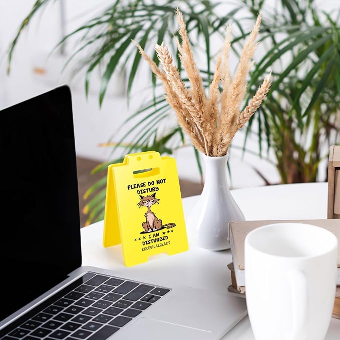 MBL Funny Team Office Gifts - PLEASE DO NOT DISTURB, Funny Fun Gag Desk Sign Cubicle Decor for Coworker Teammate Employee Boss Birthday Christmas White Elephant Under 10 Dollar