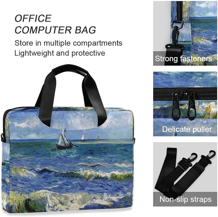 WIHVE Laptop Shoulder Bag 15 14 13inch Laptop Case Bag for Women Men