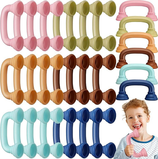 Shappy Bulk Whisper Reading Phones 24 Pcs Whisper Auditory Feedback Phone Classroom Manipulative Hear Myself Sound Speech Therapy Tool for Kids Accelerate Reading Fluency Pronunciation(Morandi Color)