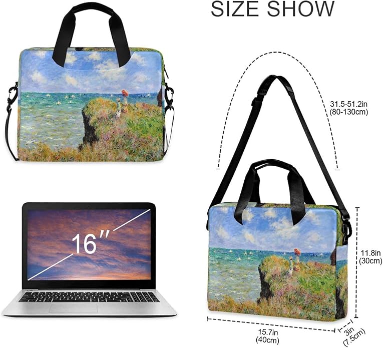 WIHVE Laptop Shoulder Bag 15 14 13inch Laptop Case Bag for Women Men