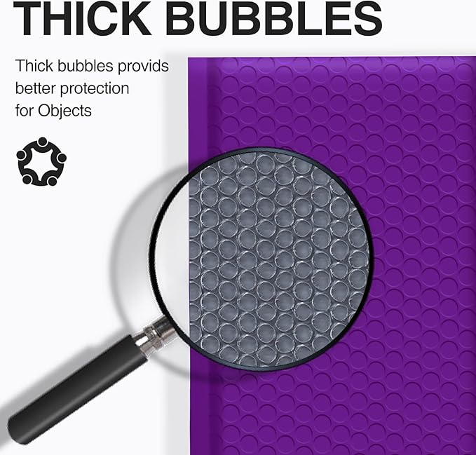 UCGOU Bubble Mailers 8.5x12 Inch Purple 25 Pack Usable Size 8.5x11 Poly Padded Envelopes #2 Medium Mailing Opaque Packaging Postal Self Seal Waterproof Boutique Shipping Bags for Clothes Makeup