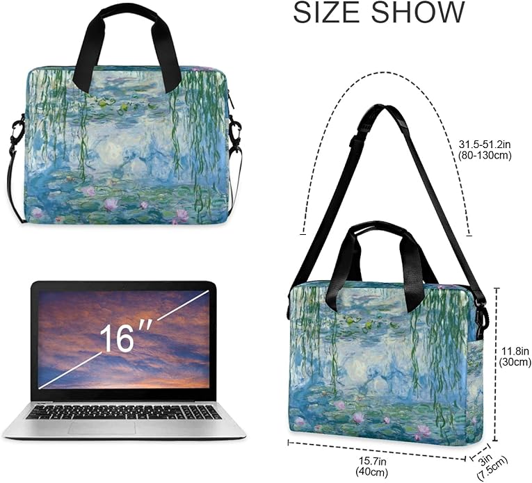 WIHVE Laptop Shoulder Bag 15 14 13inch Laptop Case Bag for Women Men