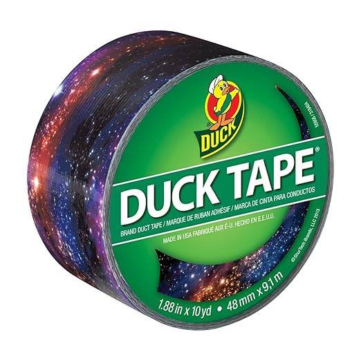 Duck Brand Printed Duct Tape Single Roll, Galaxy (283039)