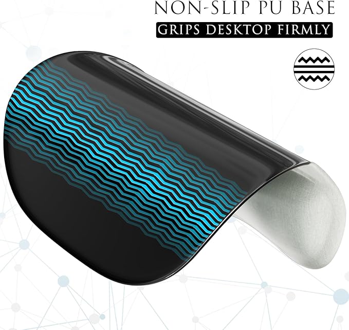 MROCO Ergonomic Mouse Pad with Gel Wrist Rest, Comfortable Mousepad with Smooth Wrist Support Surface and Non-Slip PU Base for Pain Relief, Computer, Laptop, Office & Home, 9.4 x 8.1 in, Feather Arrow