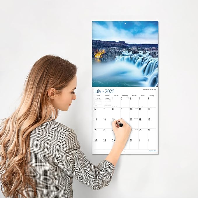 RED EMBER American West 2025 Wall Calendar 12 Month | 12" x 24" Open | Thick & Sturdy Paper | Giftable | Calendar 2025