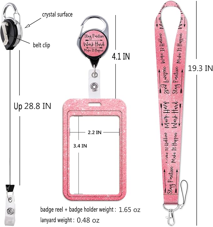 School Teachers Lanyard for ID Badge & Keys Rainbow Badge Holder & Retractable Badge Reel Cute Boho Floral Key Lanyard for Women Girls Nurse Preppy Keychain Lanyard ID Holder(Be Kind)