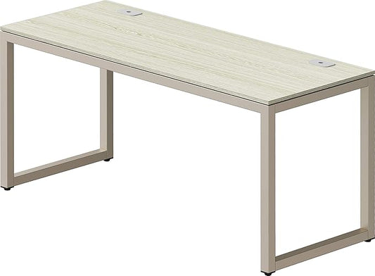 SHW 55-Inch Commercial-Grade Office Computer Desk, Maple