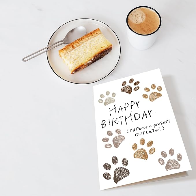 Chenive Funny Birthday Card for Dog Lovers - Cute & Happy Birthday Card for Dog Owners