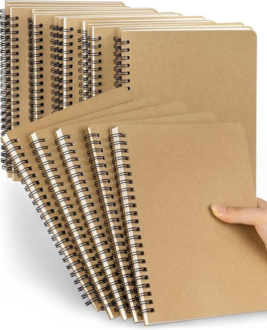 Spiral Notebooks A5 Lined 20Pcs College Ruled Journals for Work, School and Travel, Good for Students and Office 120 Pages/60 Sheets