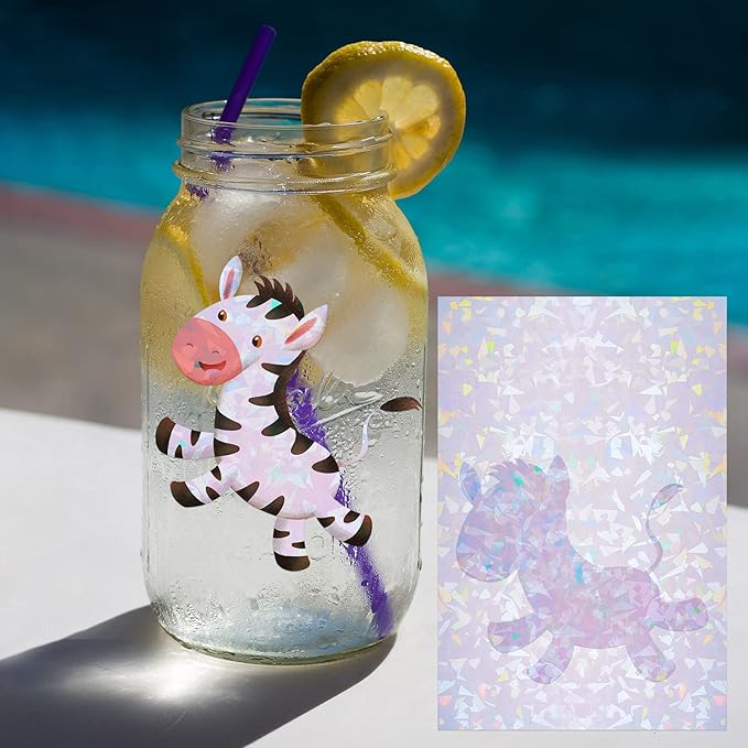 2 Types Transparent Holographic Overlay Lamination Vinyl A4 Size Self-Adhesive Laminate Waterproof Vinyl Sticker Paper, 20 Sheets 8.25 x 11.7 Inches