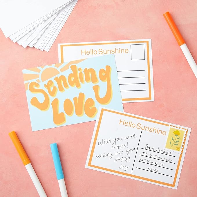 200 Pack White 300 GSM / 110 lb Thick Cardstock Paper - Blank Heavyweight Wedding Invitation Cards for Printing, Flashcards, Postcards - 4x6 inch